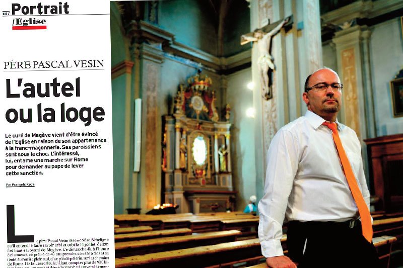 Czy ksiądz katolicki może działać wśród masonów? Zmuszony do porzucenia koloratki Pascal Vesin chce o tym dyskutować z papieżem Franciszkiem.