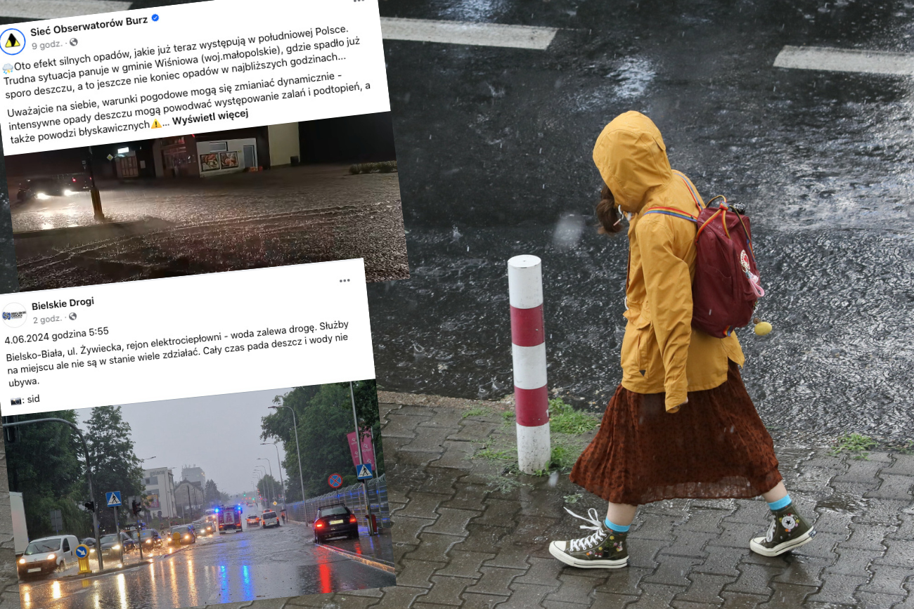 Ulewy na południu Polski. Powódź w Bielsku Białej. We wtorek znów burze