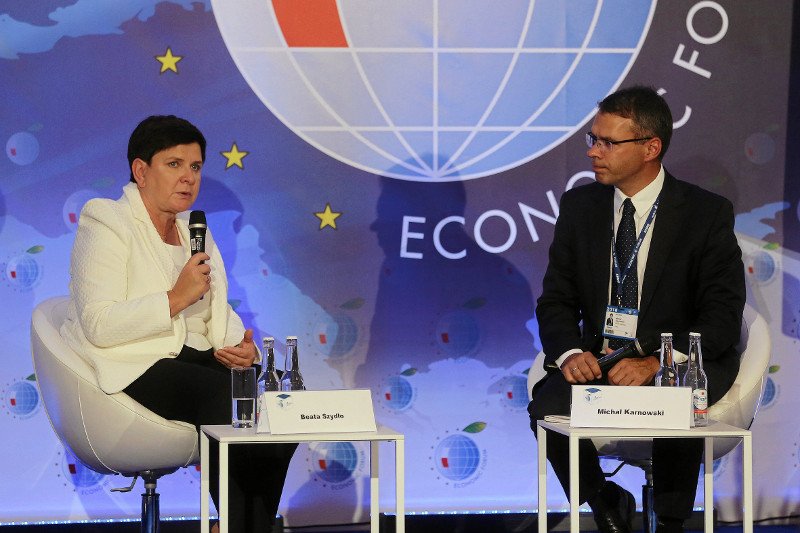 Na Forum Ekonomiczne w Krynicy zostali zaproszeni praktycznie sami mężczyźni. Beata Szydło był jedną z nielicznych kobiet dopuszczonych do głosu.