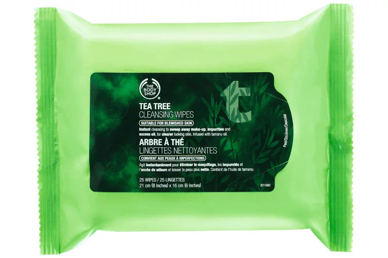 Oczyszczanie cery trądzikowej i tłustej Tea Tree Clensing Wipes The Body Shop