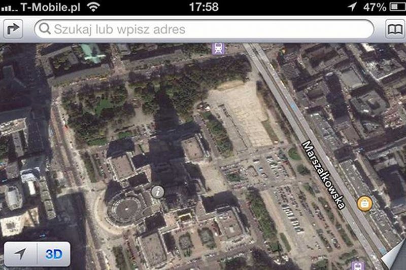 Niewidzialny Pałac Kultury i Nauki według Apple'a