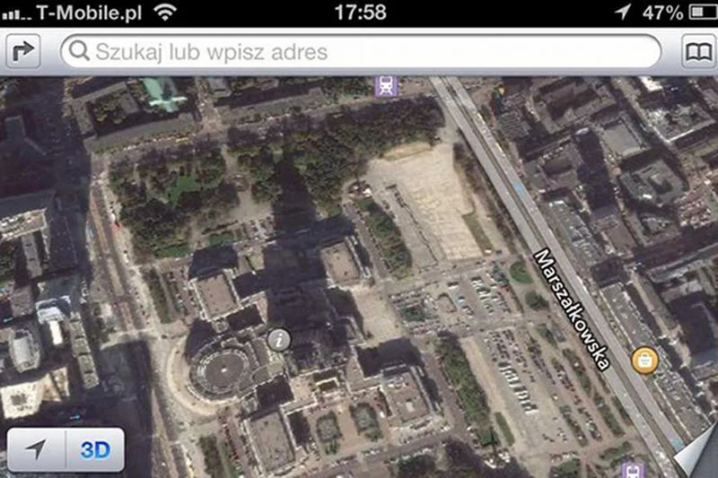 Niewidzialny Pałac Kultury i Nauki według Apple'a