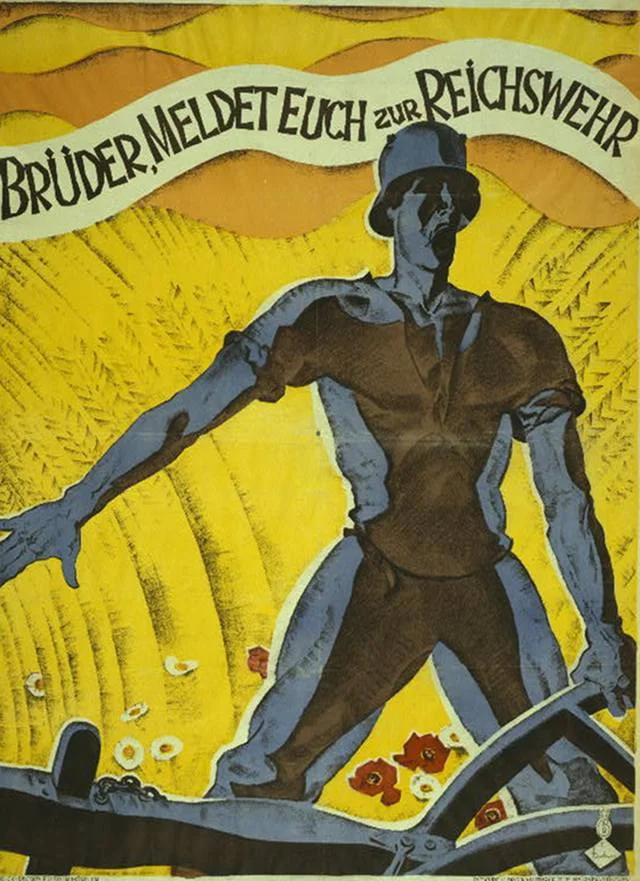 Rok 1920. Plakat rekrutacyjny niemieckiej armii