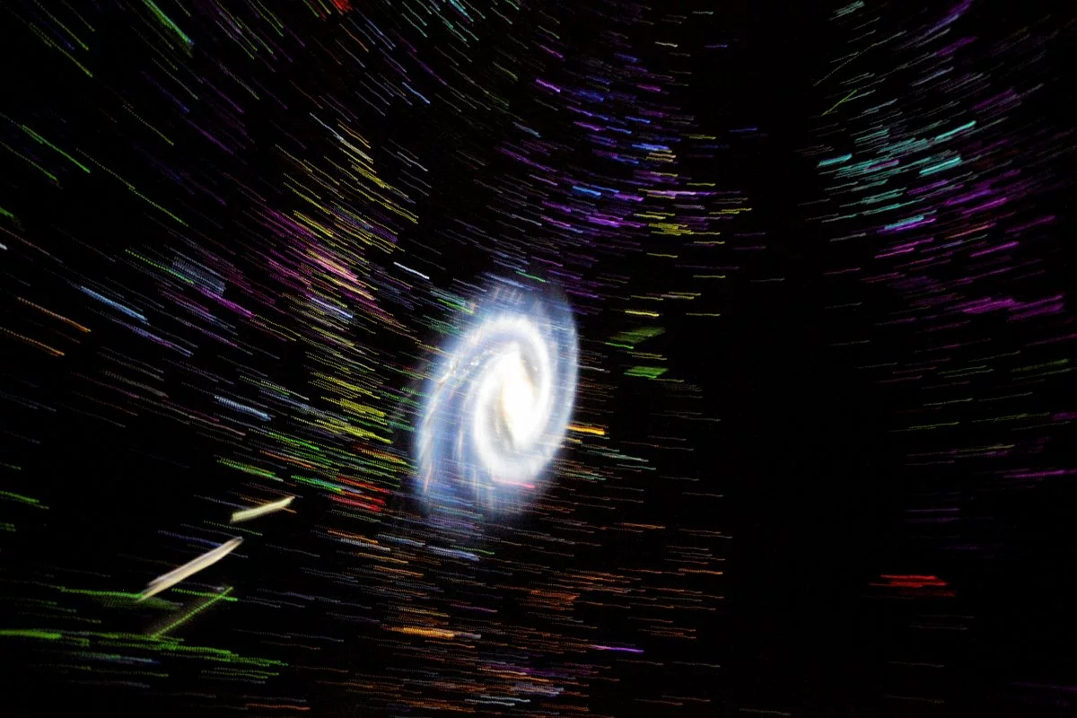 Wizualizacje w planetarium Centrum Nauki Kopernik.