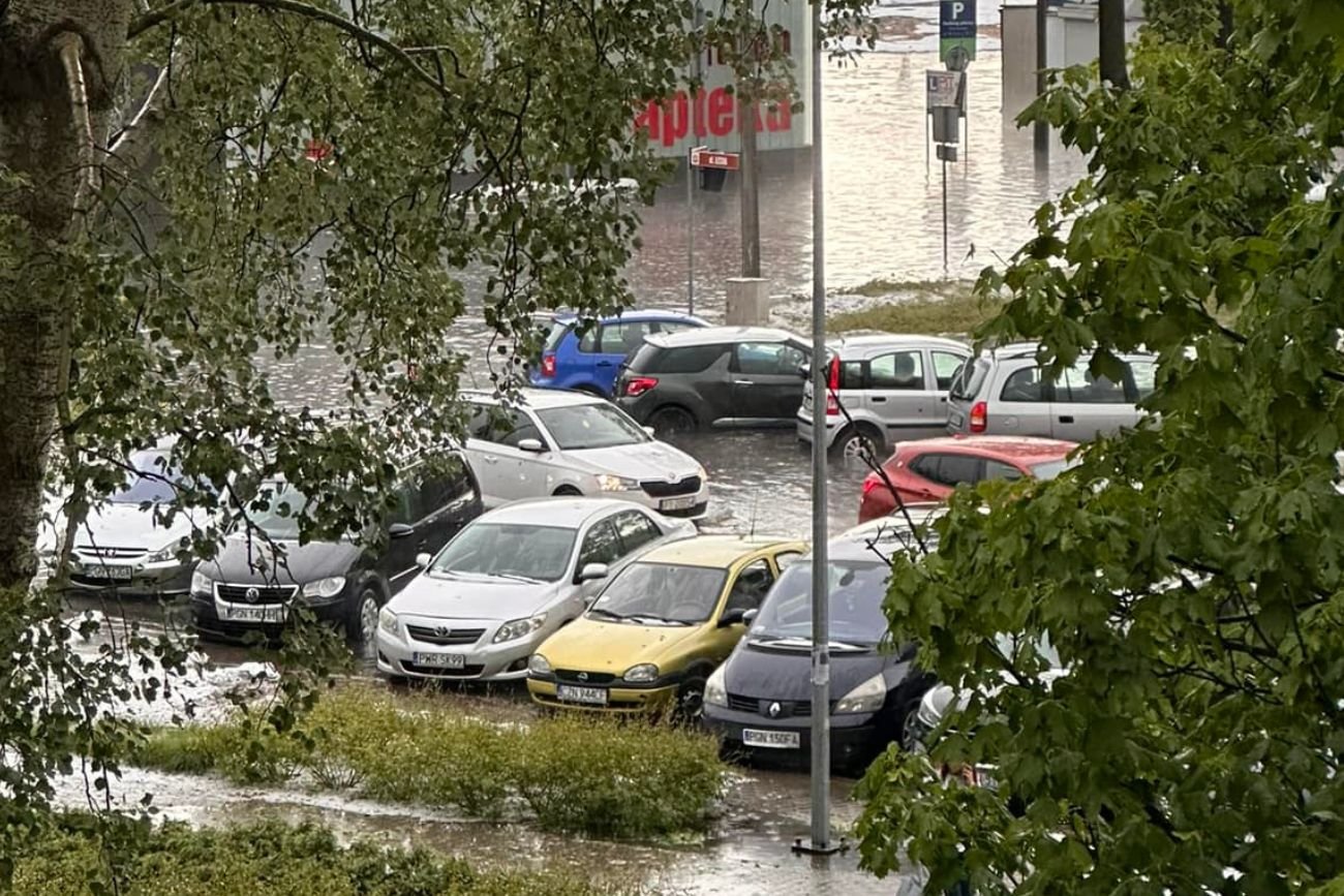 Gniezno pod wodą po burzy. Zwołano sztab kryzysowy
