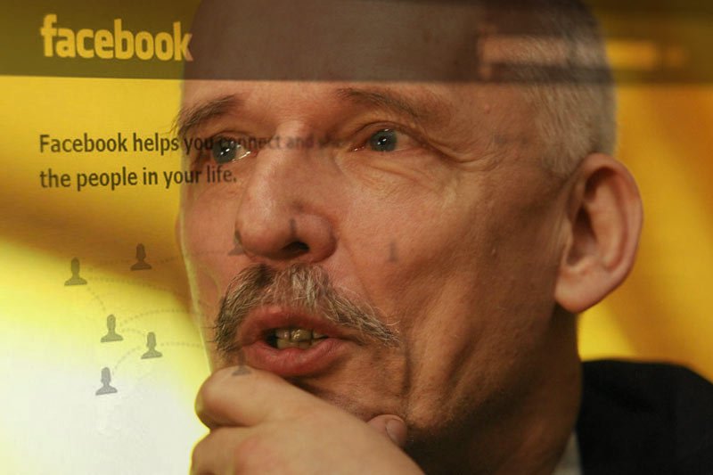 Gdyby wybory odbywały się na Facebooku, wielkie szanse na zostanie premierem miałby Janusz Korwin-Mikke, a rząd mogłaby tworzyć skrajna prawica.