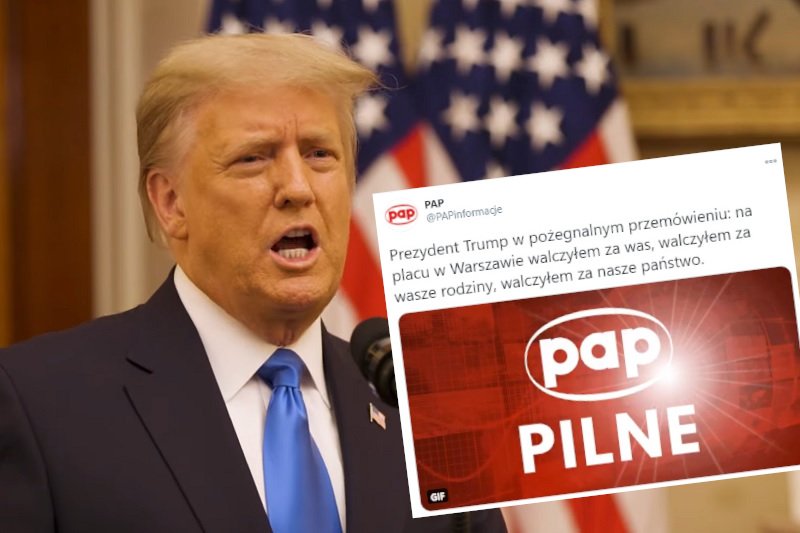 PAP wstawiła własną interpretację wypowiedzi Donalda Trumpa.
