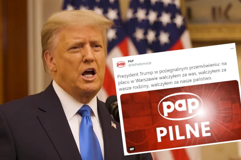 PAP wstawiła własną interpretację wypowiedzi Donalda Trumpa.
