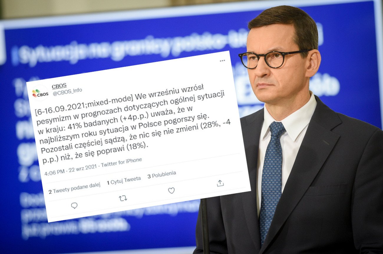 Mateusz Morawiecki ma powody do niepokoju po najnowszym badaniu CBOS.