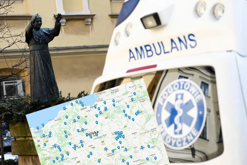 Mapa, która rządzącym musi dać do myślenia. W tych miastach są poważne problemy z karetkami.