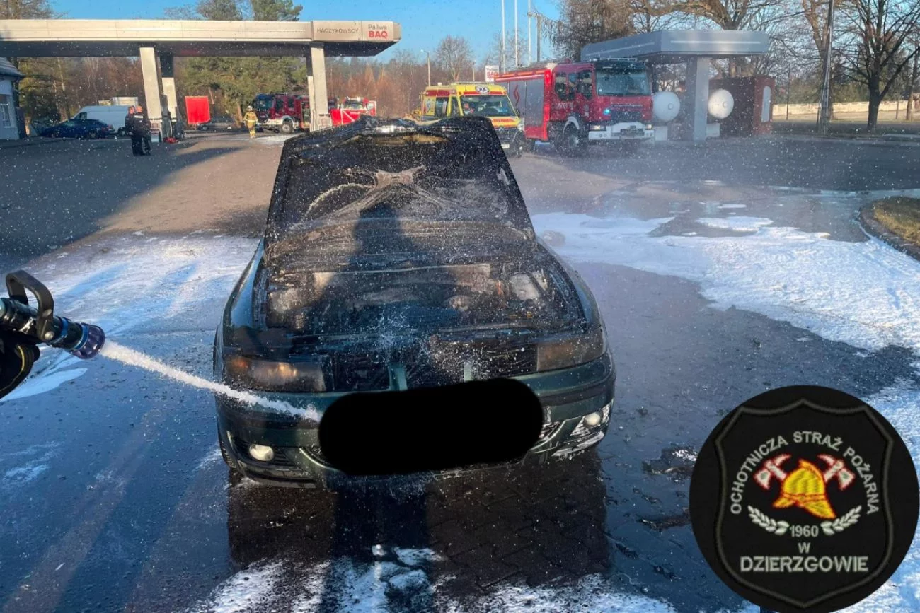 Tragedia na stacji paliw pod Łowiczem. Mężczyzna stanął w płomieniach. Pożar na stacji benzynowej w Nieborowie. 22-latek nie żyje.