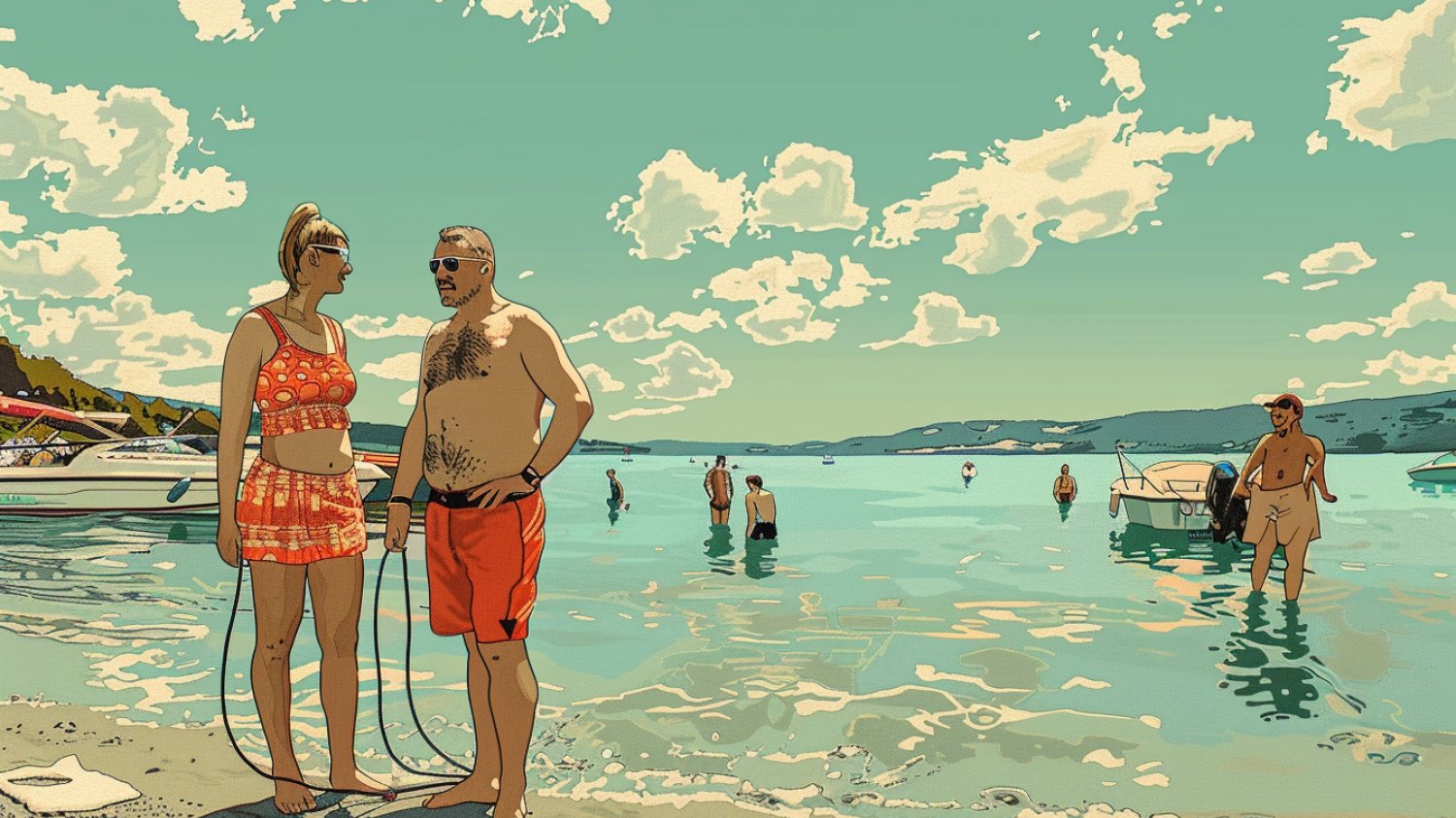 Polacy nadal chętnie jeżdżą na wakacje nad Balaton. Grafika ilustracyjna.
