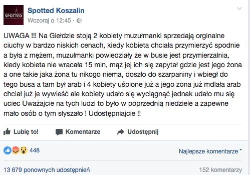 Po godzinie liczba udostępnień przekroczyła 14 tysięcy...