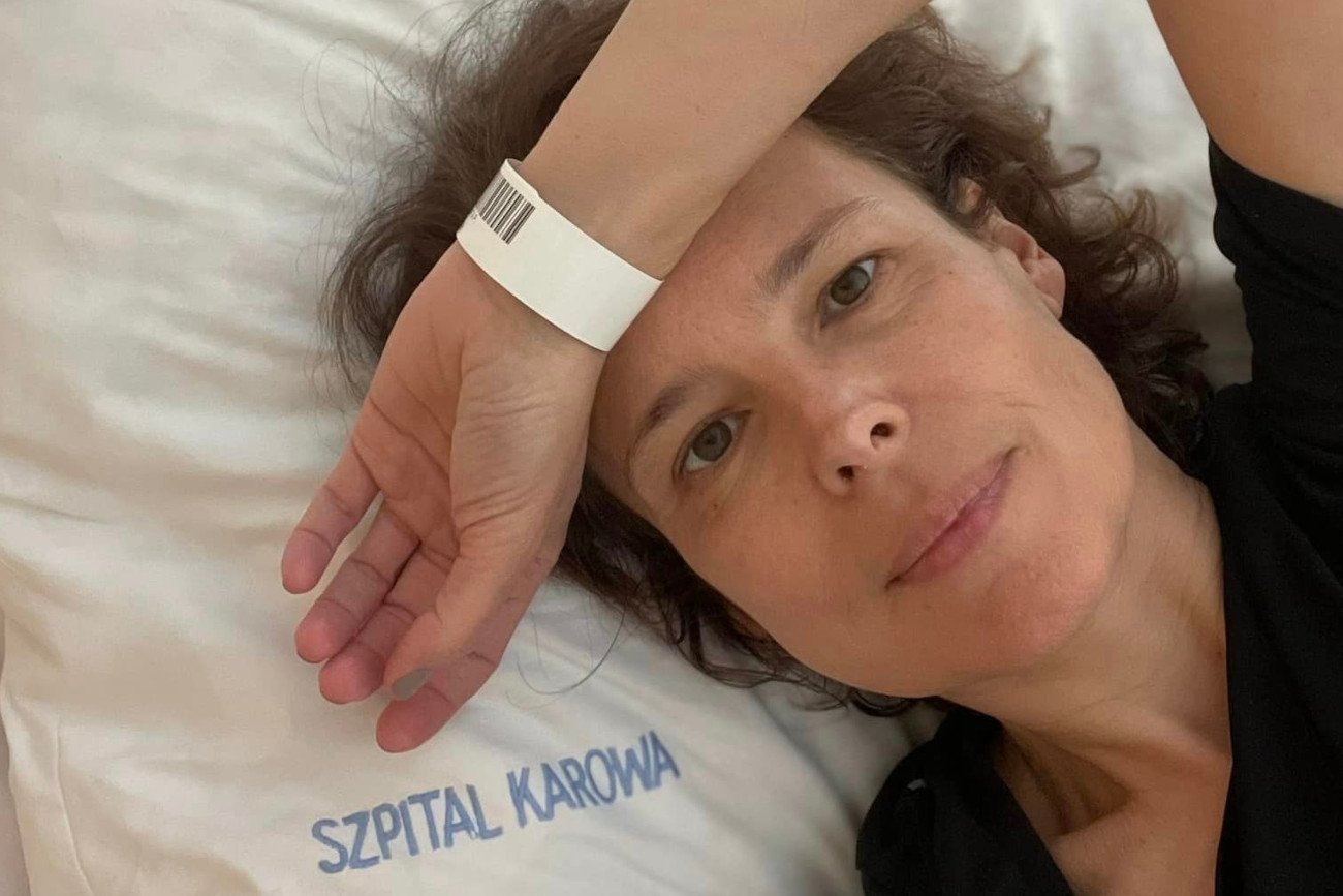 Agata Passent w szpitalu.