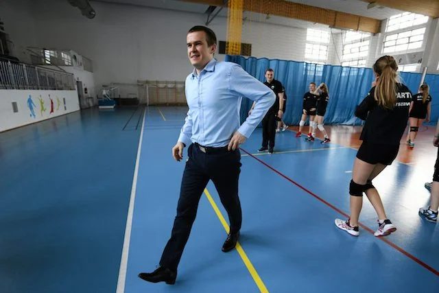 Minister Sportu Witold Banka podczas inauguracji programu "Witaj w klubie".
