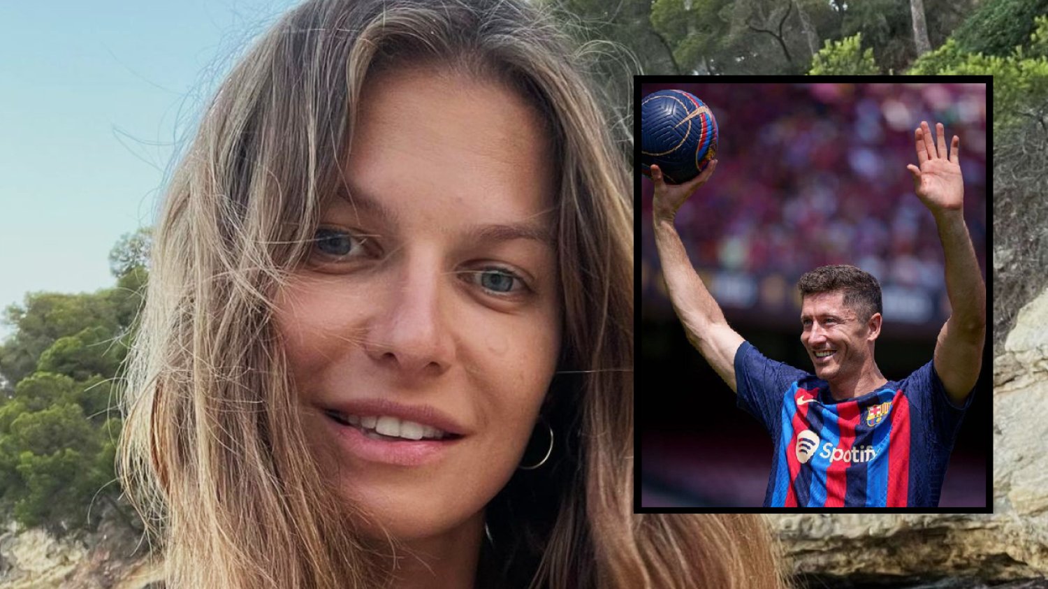 Anna Lewandowska na prezentacji męża w Barcelonie. Kreacja od Dolce&Gabbana