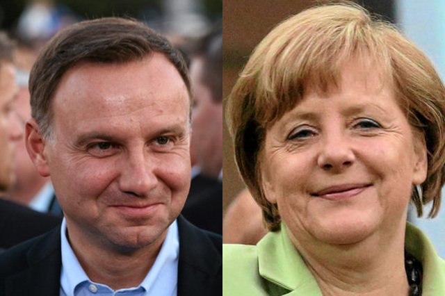 Prezydent Andrzej Duda spotkał się z kanclerz Niemiec Angelą Merkel