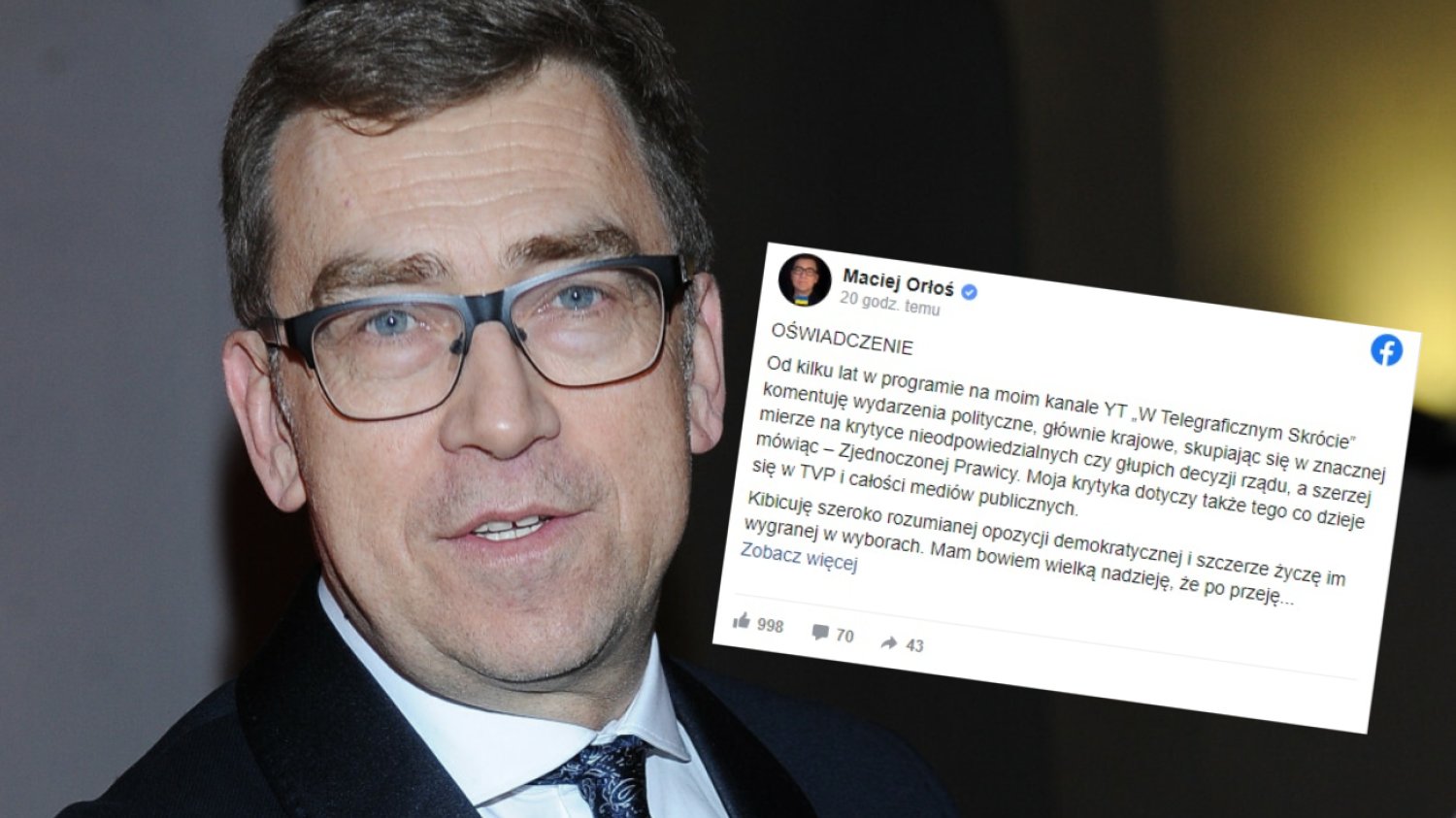 Maciej Orłoś rezygnuje z udziału w Campus Polska Przyszłości. W swoim stylu skomentował aferę ze Sroczyńskim.Maciej Orłoś rezygnuje z udziału w Campus Polska Przyszłości. W swoim stylu skomentował aferę ze Sroczyńskim.