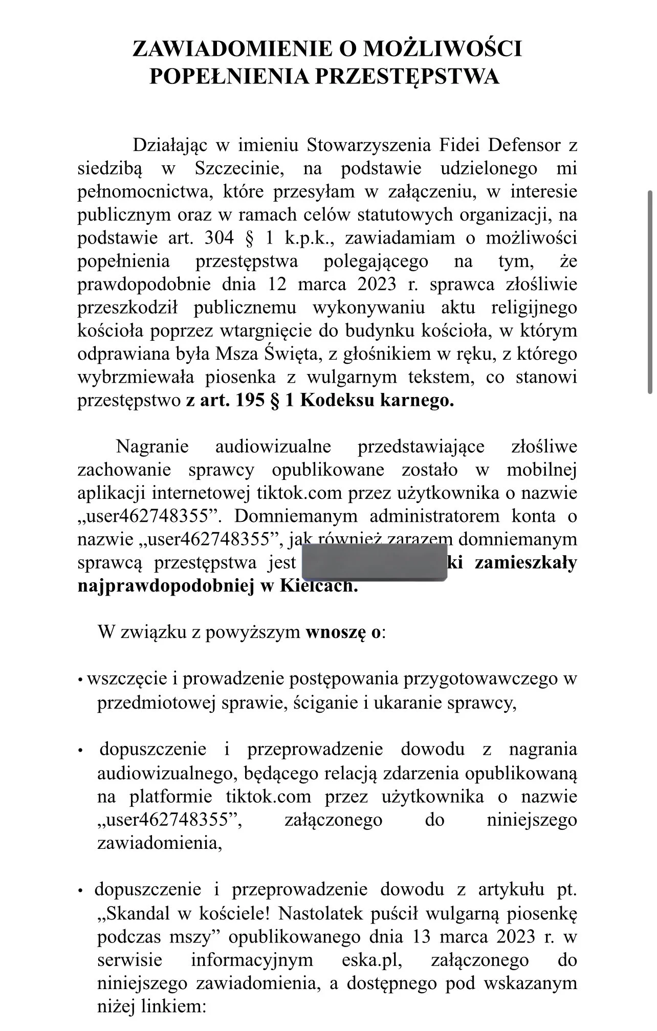 filmik kościół msza tiktok dariusz matecki prokuratura filmik kościół msza tiktok dariusz matecki prokuratura
