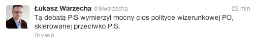 Łukasz Warzecha o debacie PiS