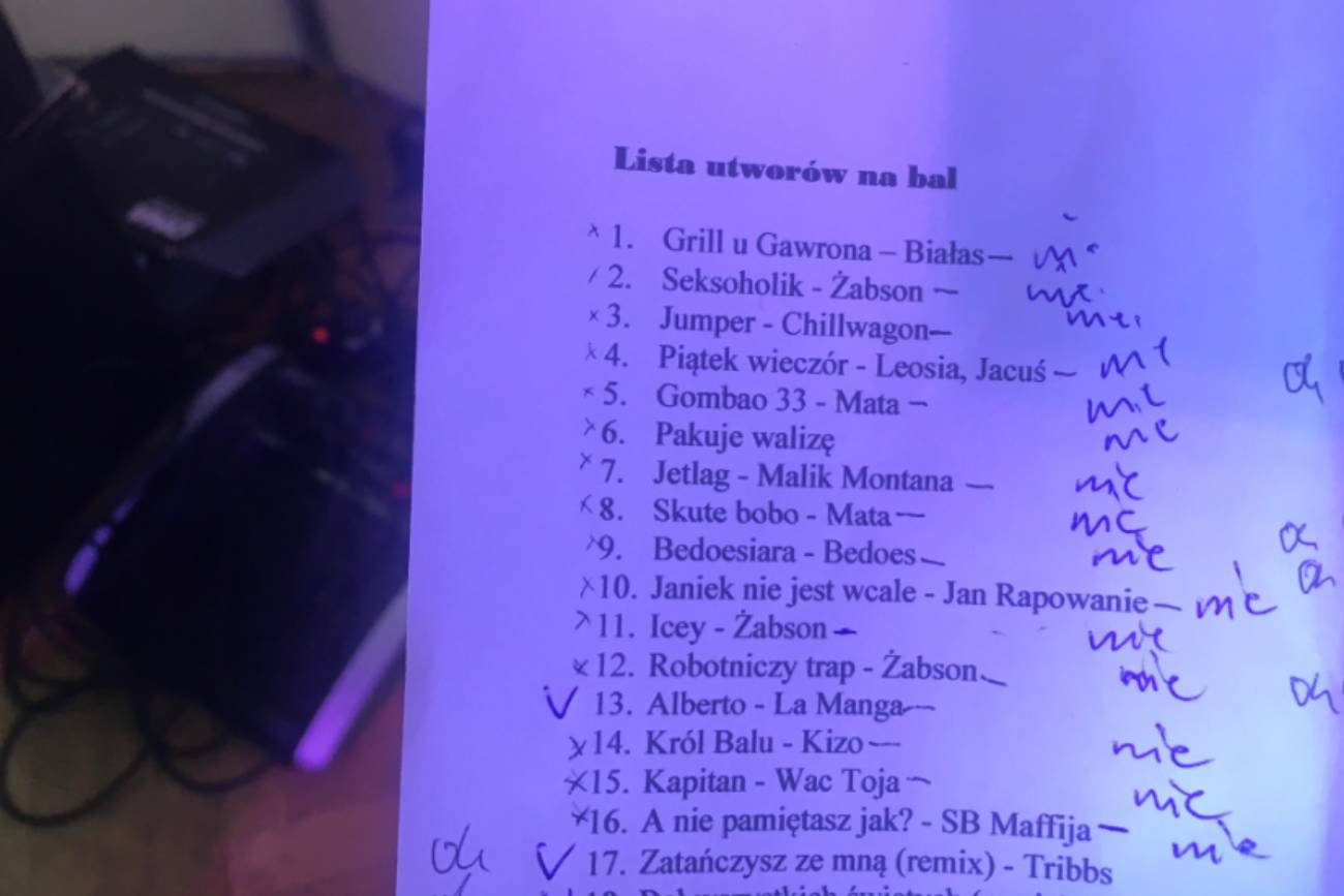 Ósmoklasiści zaproponowali listę piosenek na bal. Główny motyw: seks, alkohol