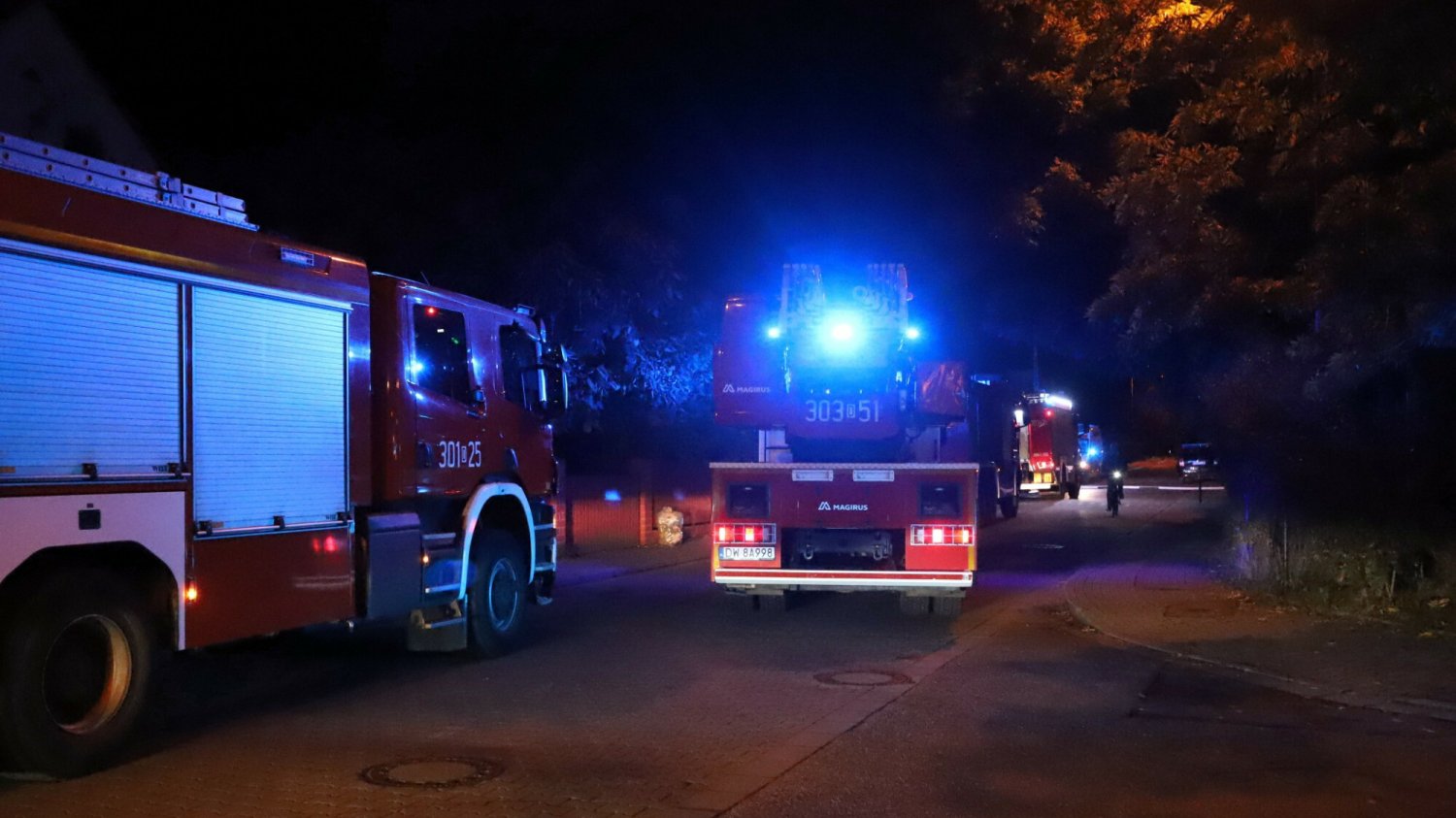Straż pożarna we Wrocławiu podczas akcji