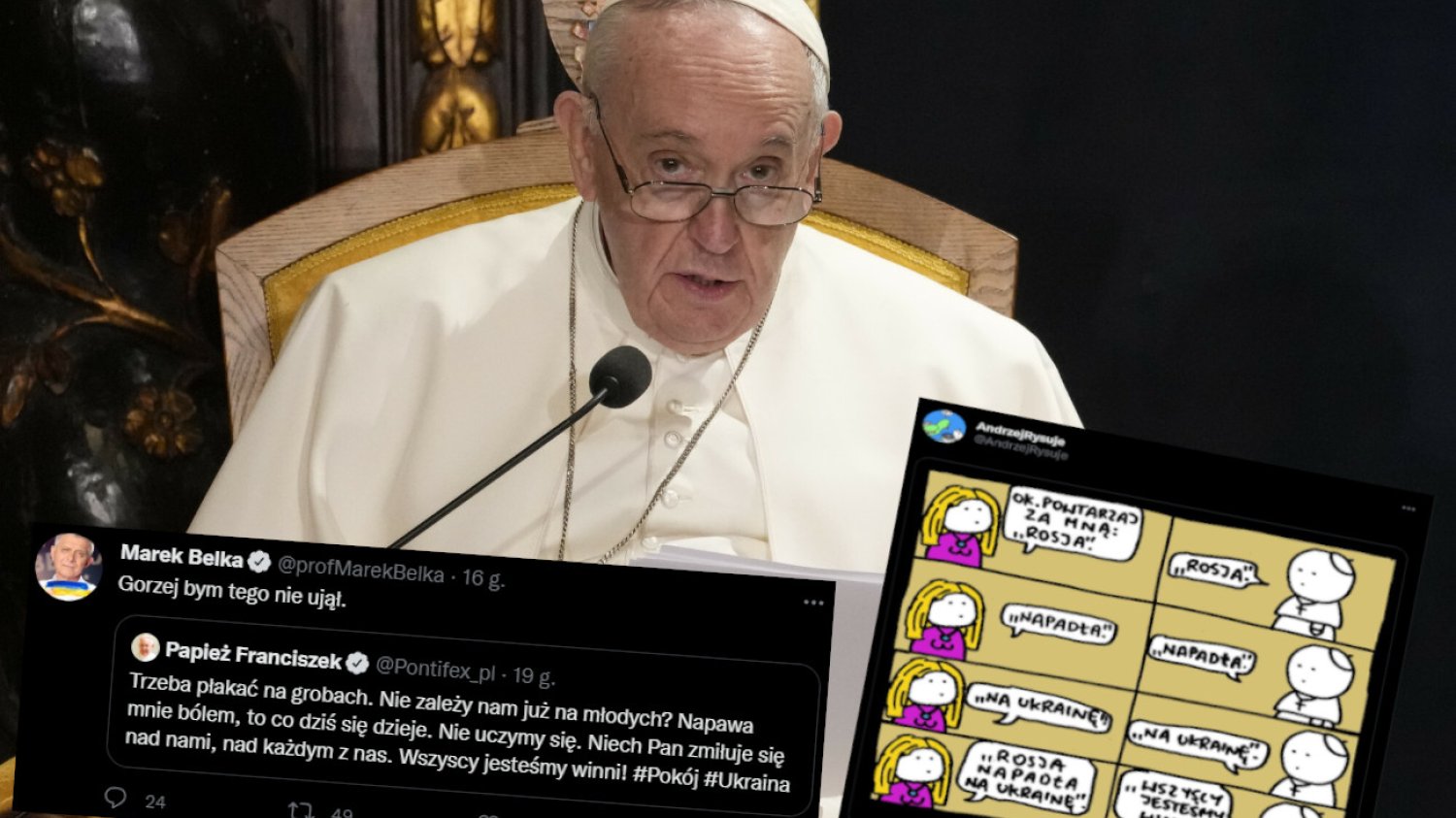 Papież Franciszek zabrał głos na temat wojny w Ukrainie