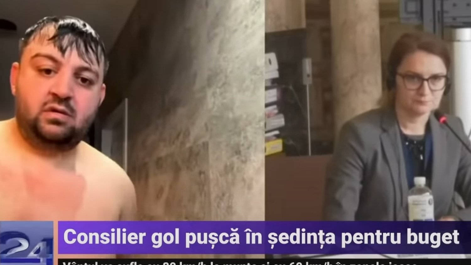 Radny z Rumunii zapomniał wyłączyć kamerkę.