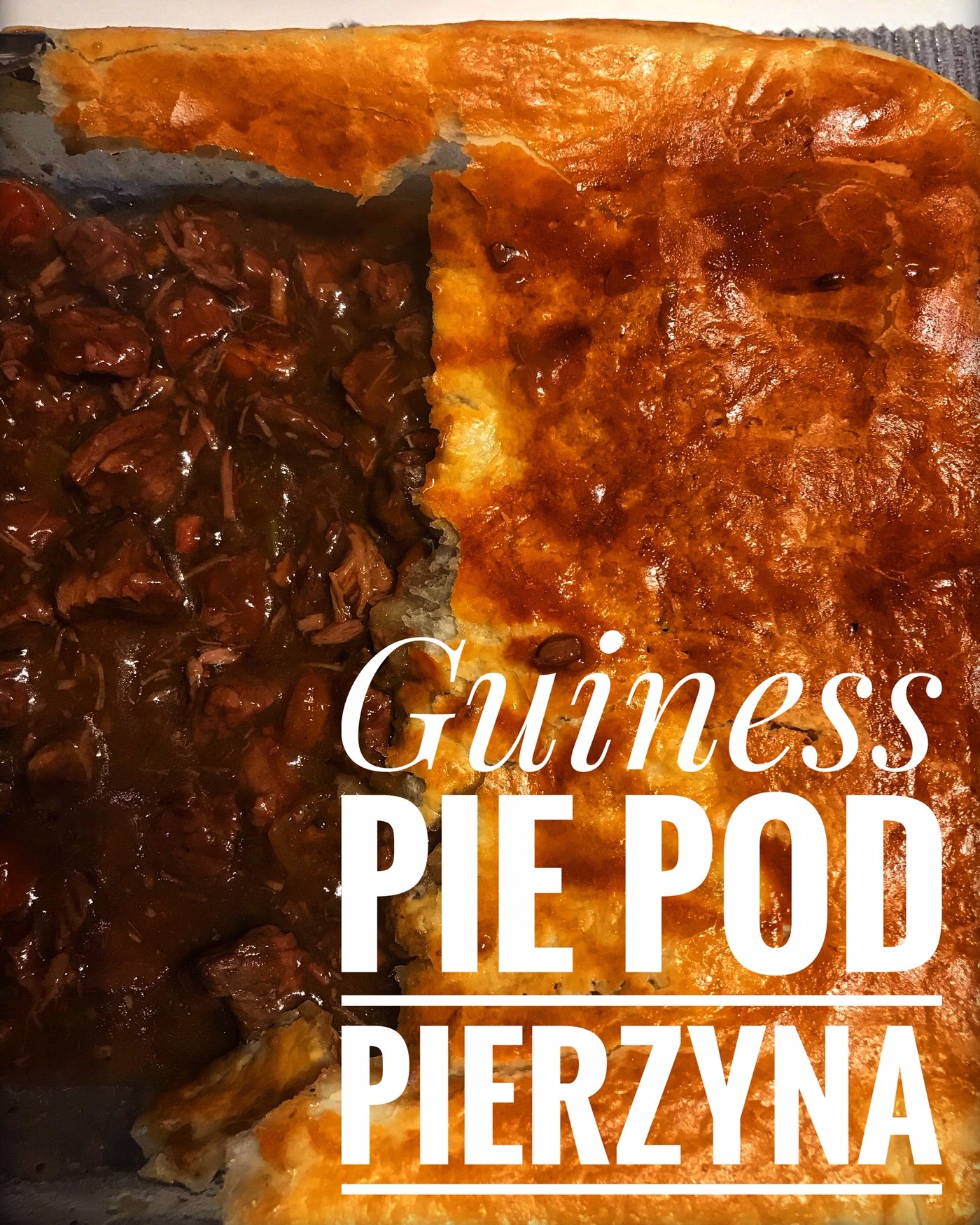 Guiness pie pod pierzyną