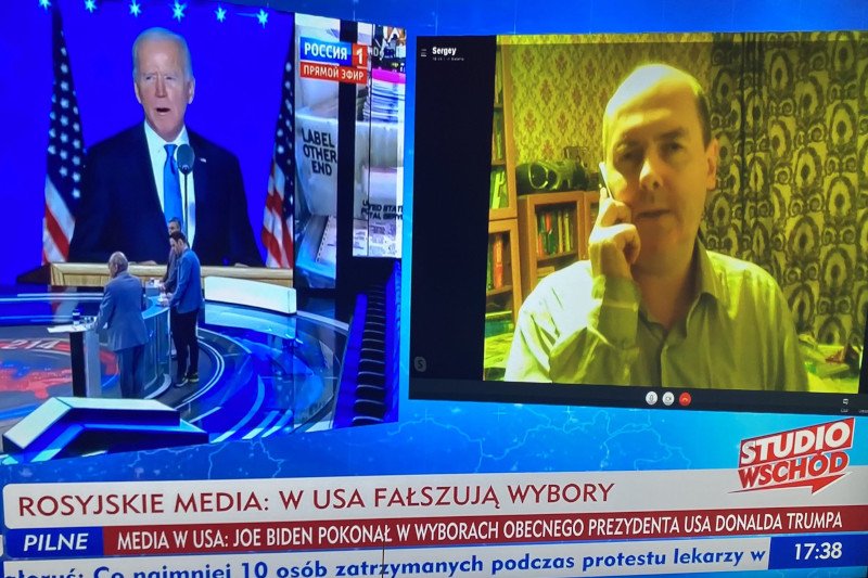 Chwilę po podaniu przez CNN informacji o wygranej Bidena w TVP dyskutowano o sfałszowanych wyborach.