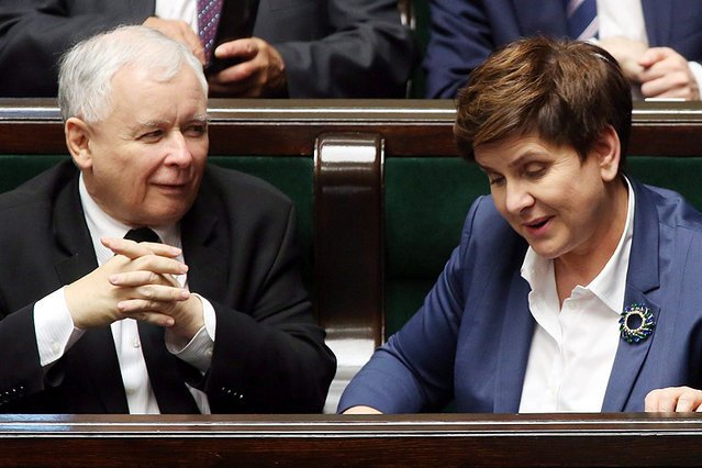 Jarosław Kaczyński i Beata Szydło