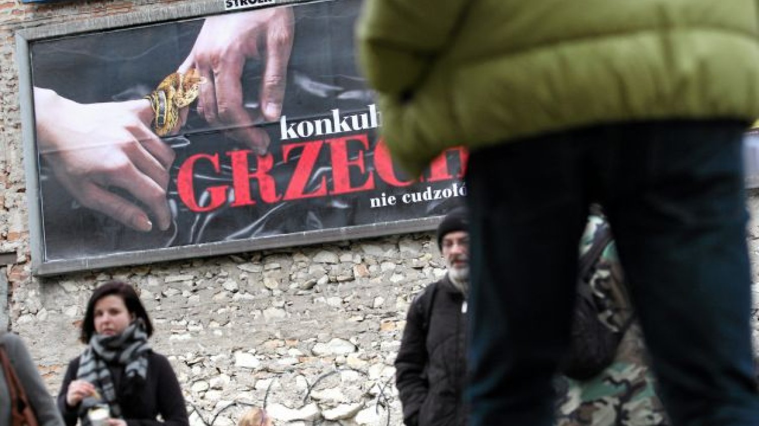 Jeden z billboardów kampanii "Konkubinat to grzech".