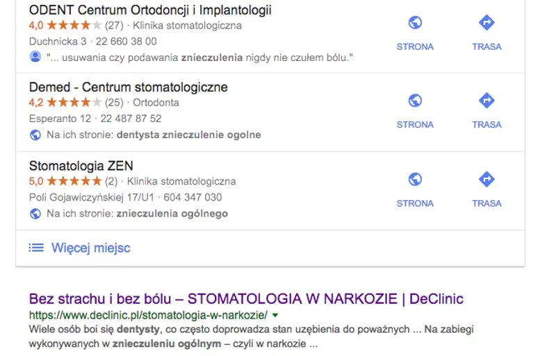 W sieci można znaleźć wiele praktyk oferujących znieczulenie ogólne w leczeniu dentystycznym.