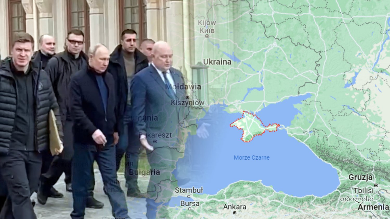 Władimir Putin niespodziewanie wizytuje Krym. Są nagrania dyktatora Rosji. Władimir Putin na Krymie.