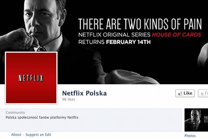 Na razie Netflix tylko na Facebooku jest obecny w Polsce, i to pod postacią Fanpage'a