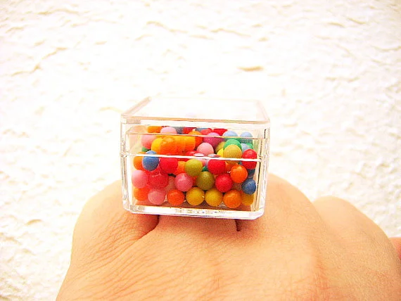 Kawaii Candy Ring Miniature Food Jewelry, projekt: SouZouCreations
