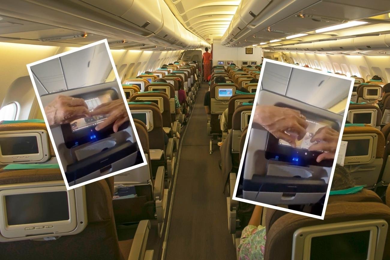 Jeden z pasażerów samolotu postanowił urządzić sobie podczas lotu spa dla dłoni