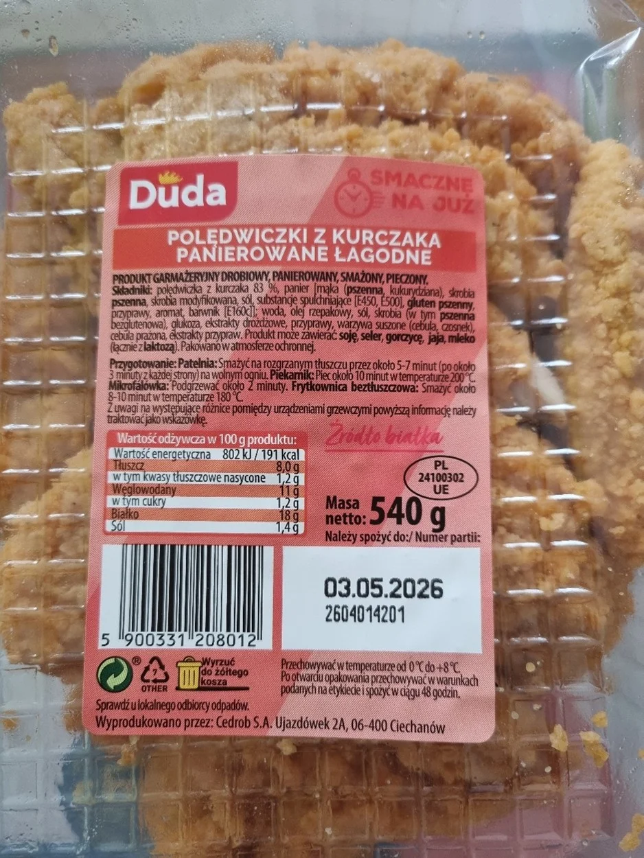 GIS pilnie wycofuje polędwiczki z kurczaka GIS pilnie wycofuje polędwiczki z kurczaka