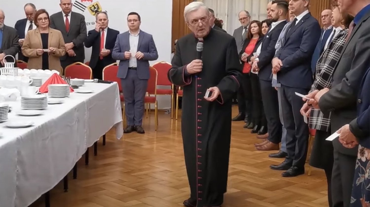 Ks. Tadeusz Faryś na spotkaniu opłatkowym PiS wychwalił partię i jej prezesa Jarosława Kaczyńskiego