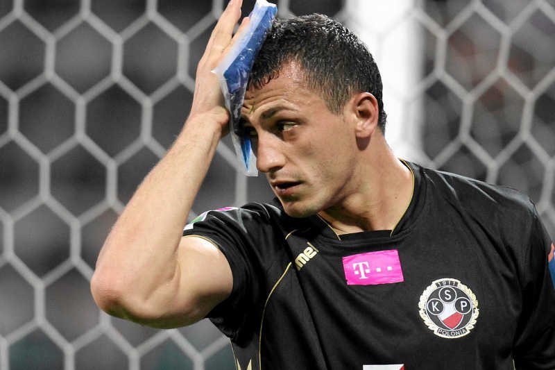 Tomasz Jodłowiec podczas meczu Ekstraklasy Polonia Warszawa - Lechia Gdańsk