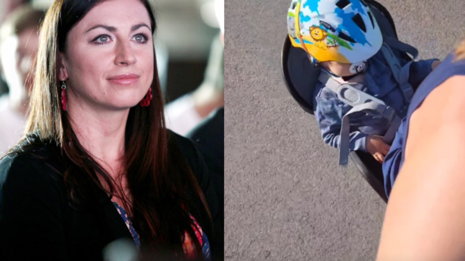 Justyna Kowalczyk wybrała się z synem na wycieczkę rowerową.