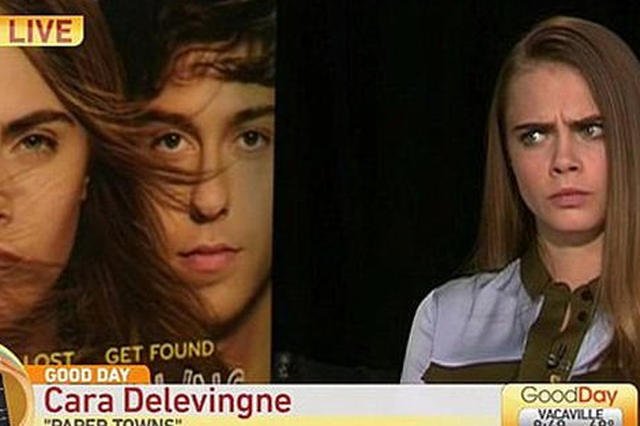 Cara Delevingne podczas wywiadu dla Good Day Sacramento