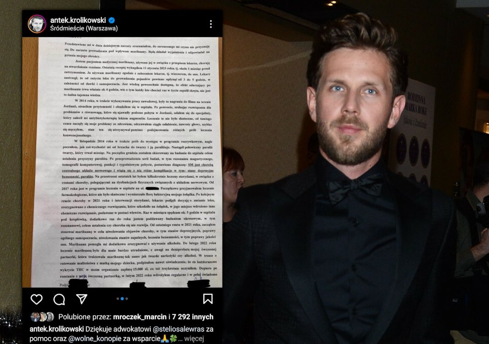 antoni królikowski afera zarzut ujawnienie zeznań instagram