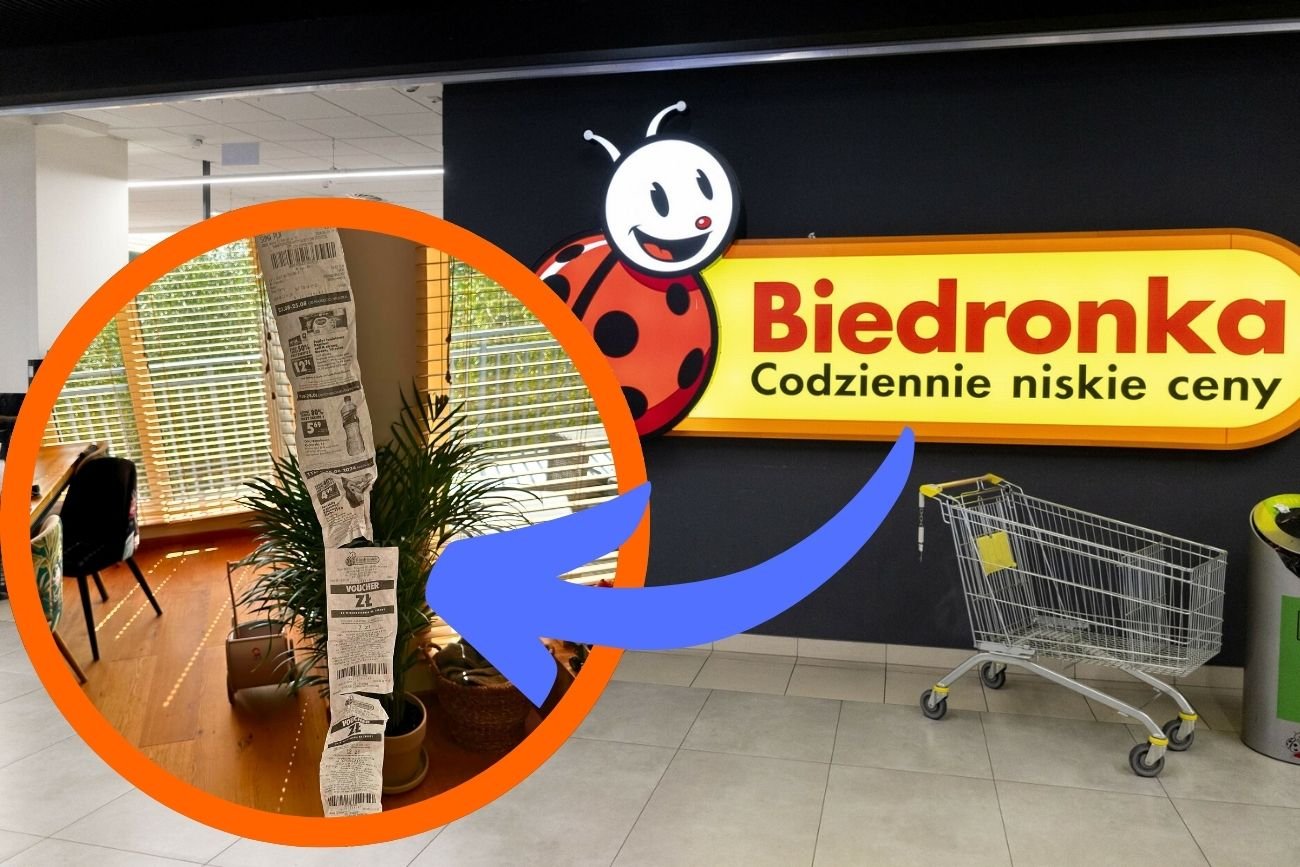 Biedronka poszła na całość. Tak wyglądał paragon za zakup dwóch produktów