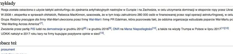 Przedostatnia wersja hasła "astroturfing" w Wikipedii