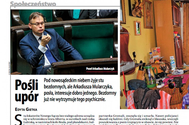 Poseł Arkadiusz Mularczyk uważa, że artykuł w "Polityce" narusza jego dobra osobiste