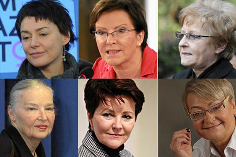 Kazimiera Szczuka, Ewa Kopacz, Zyta Gilowska, Jadwiga Staniszkis, Jolanta Kwaśniewska, Henryka Bochniarz
