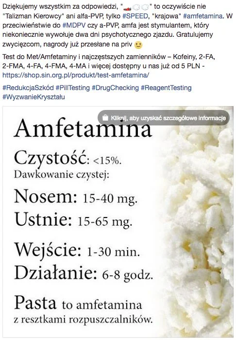 Inicjatywa organizuje też konkursy. Do wygrania... testy narkotykowe.