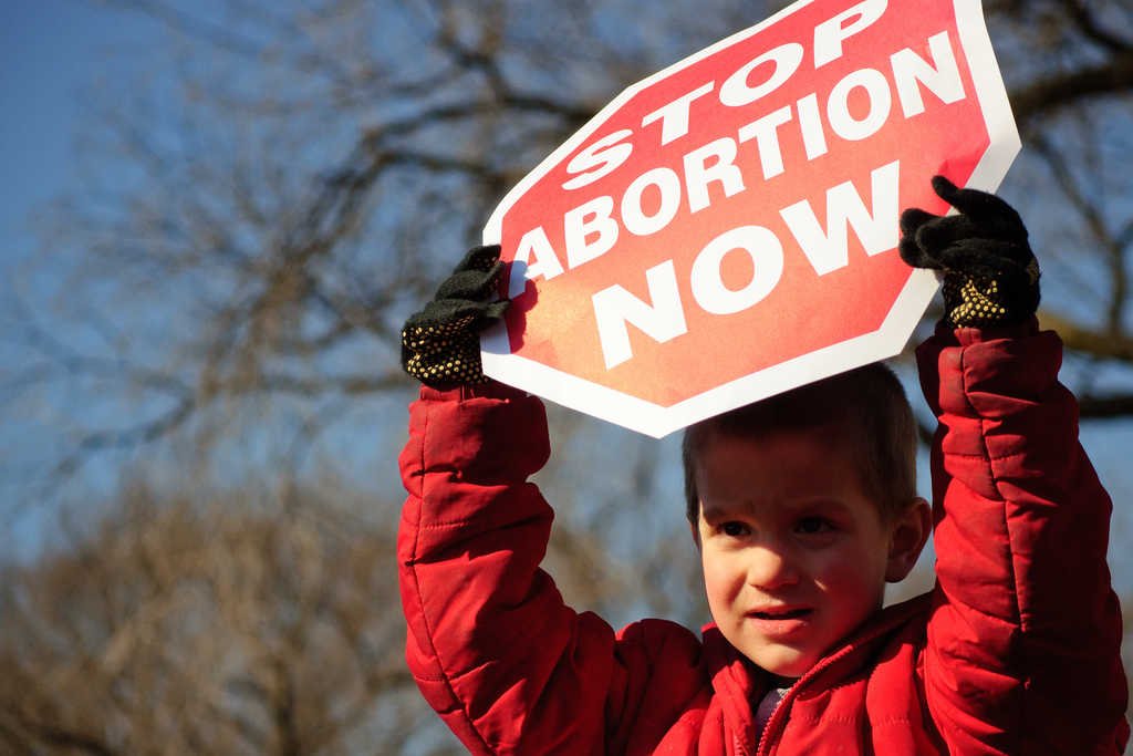 Protest przeciwników aborcji