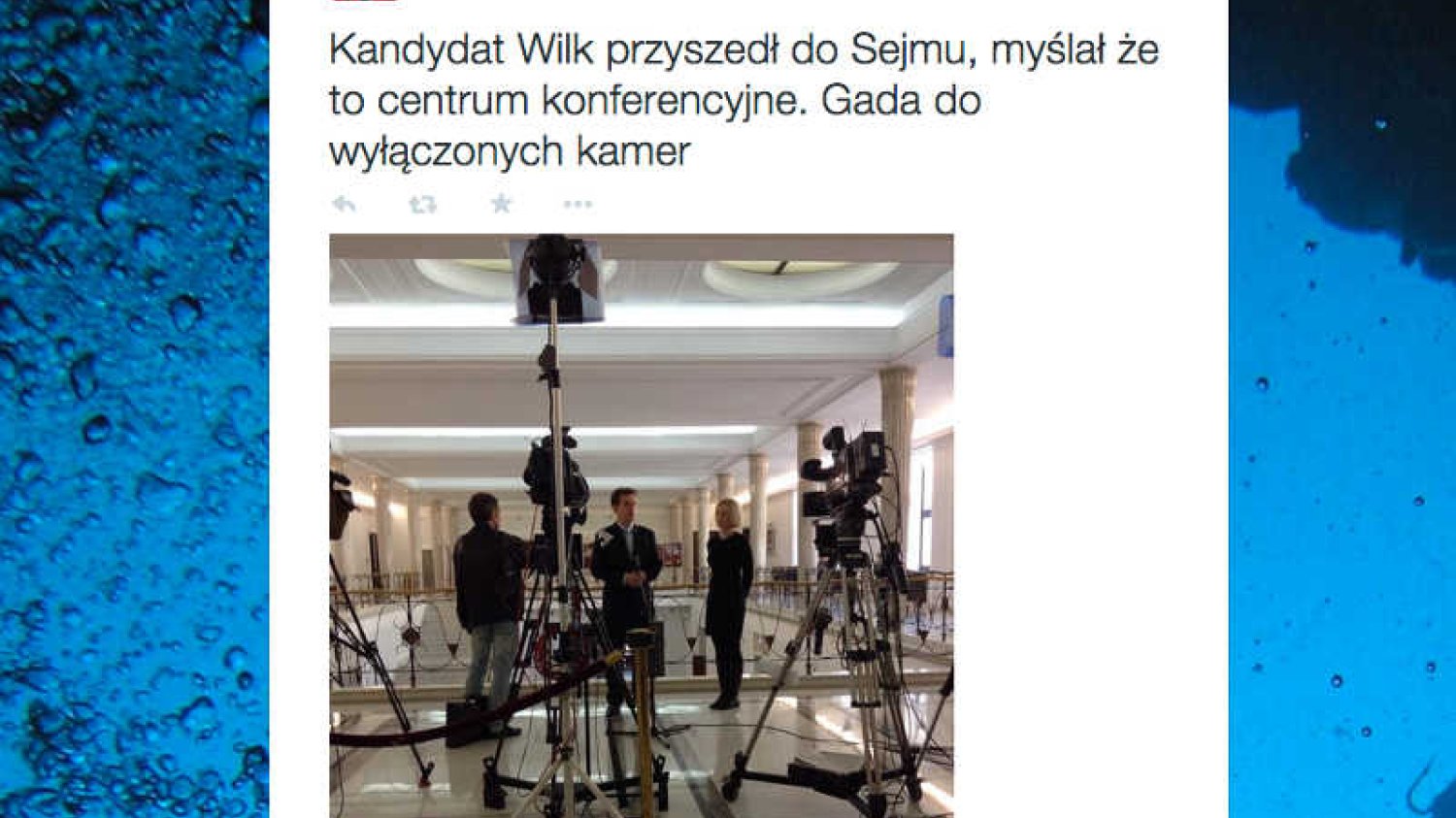Jacek Wilk z KNP mówił w Sejmie do wyłączonych kamer.